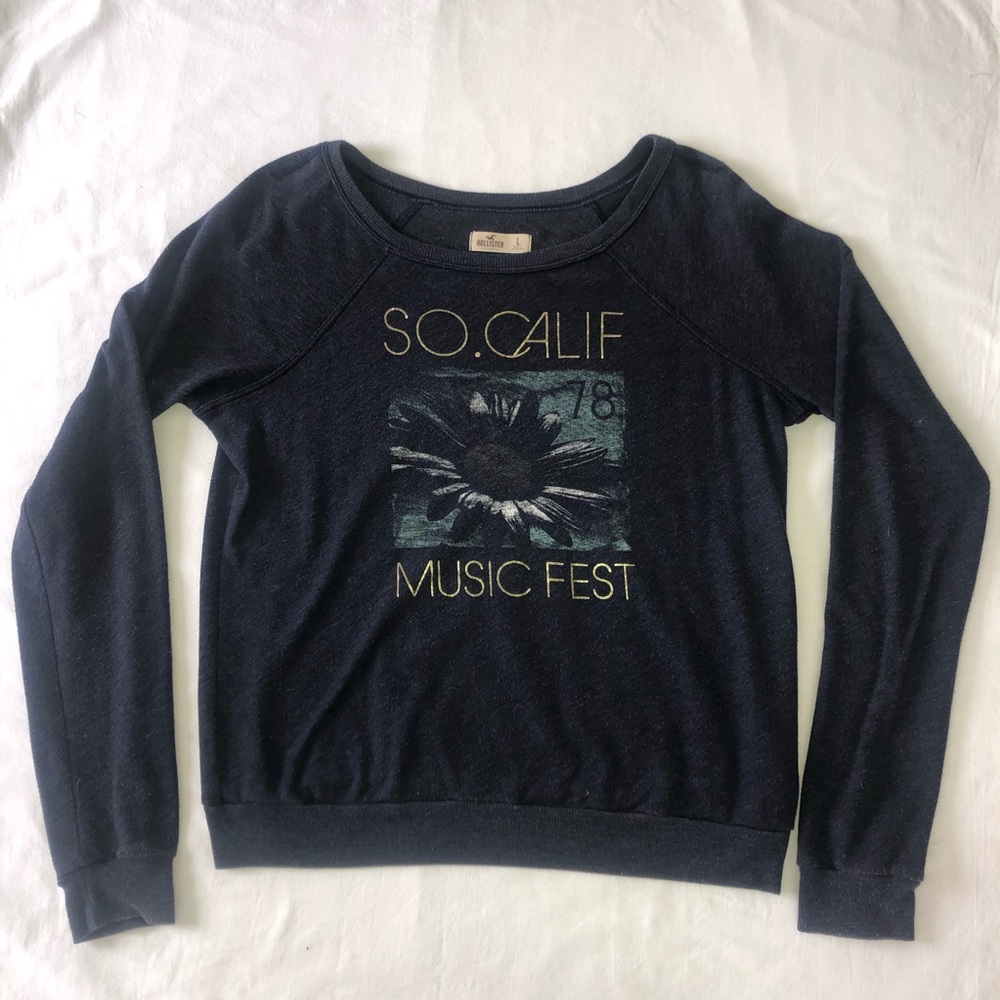 blue crewneck